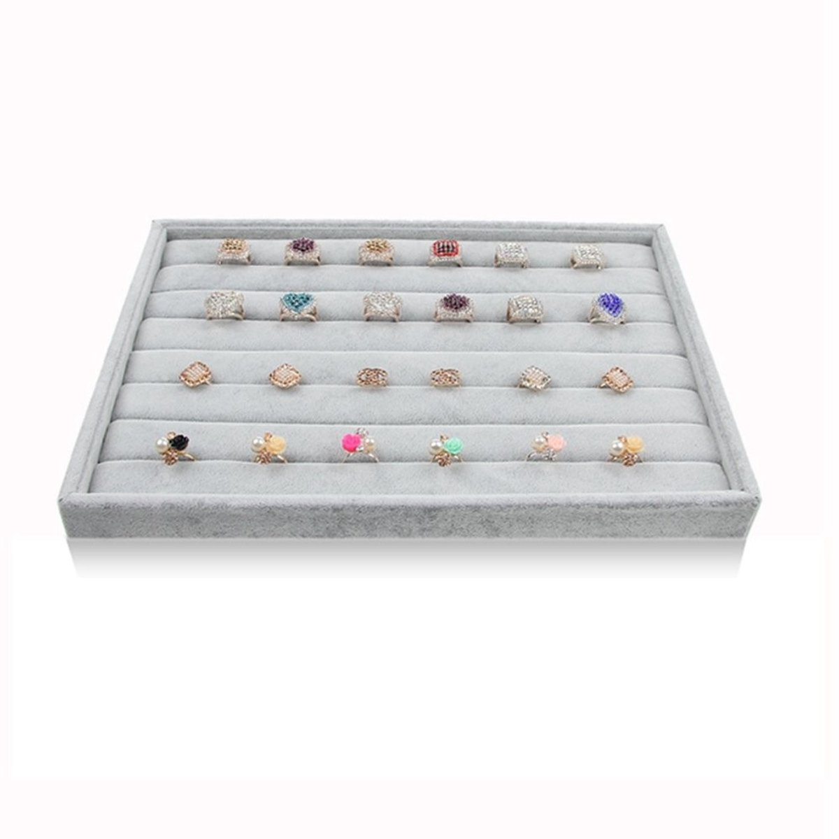 Vt products - Ringdisplay - Sieradenhouder - Modern design - Grijs - Sieraden organizer - Perfect voor op de dressingtafel - Geschikt voor vrouwen