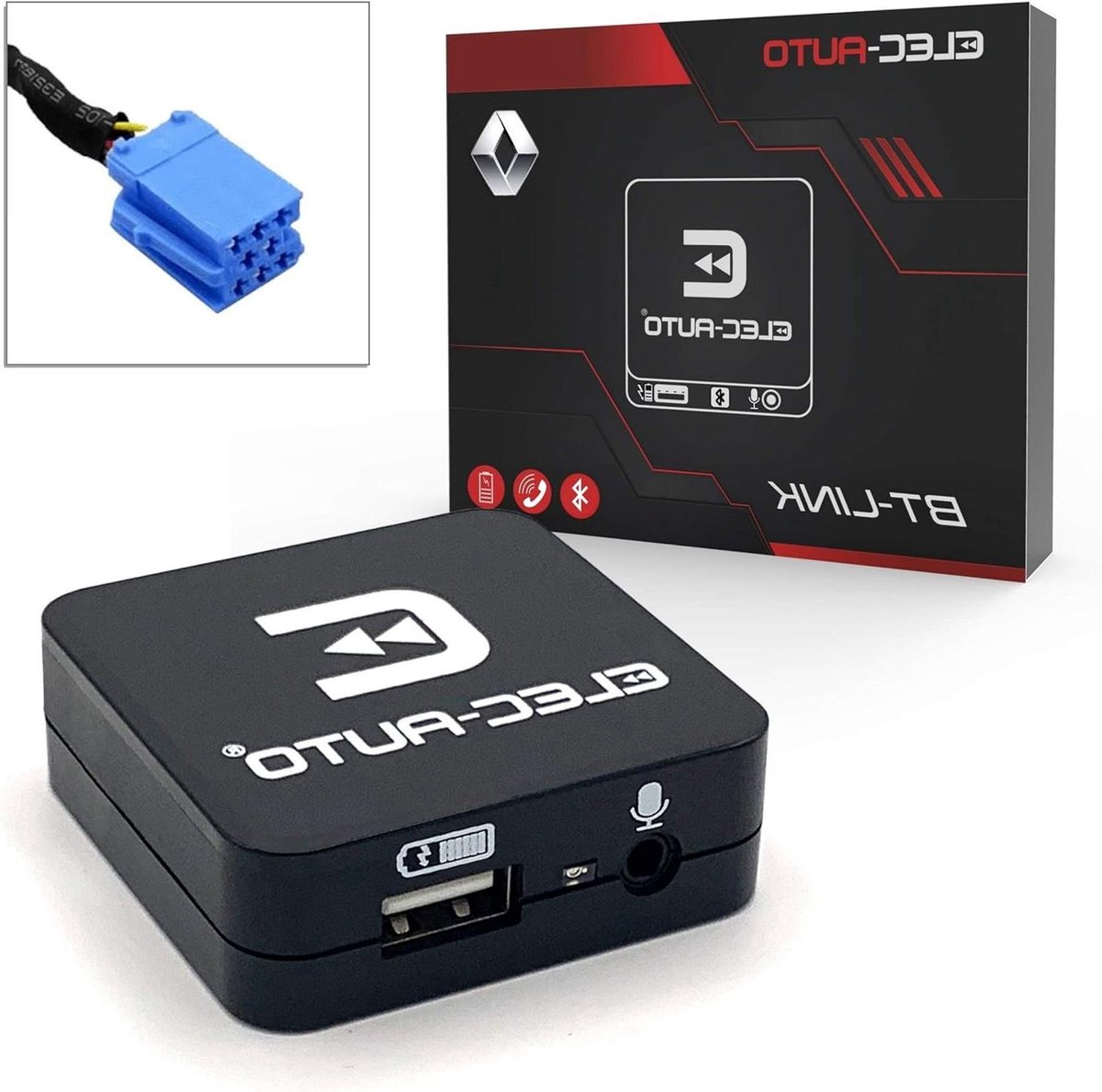 Bluetooth Auto Adapter - Muziek Streaming Kit - Auto Muziek Streamen - Behoud Originele Radio - Plug & Play - Zwart