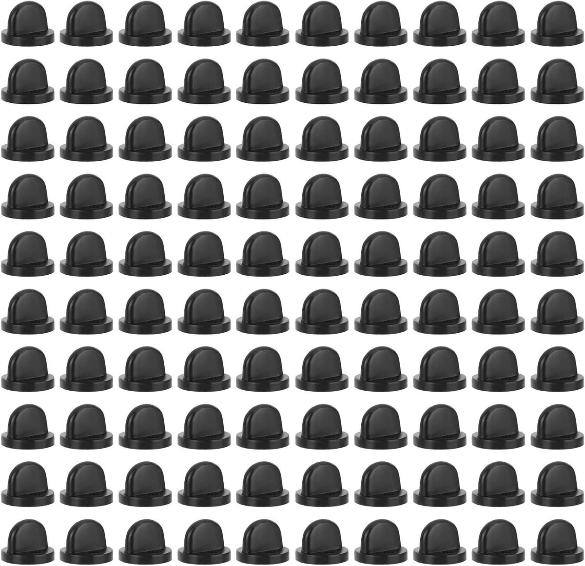 100 Stuks Rubber Pinbacks, Vervangende Butterfly Clutch Achterkanten voor Speldjes, Badges en Hoeden - Veilig en Comfortabel voor Broches en Pinhouders