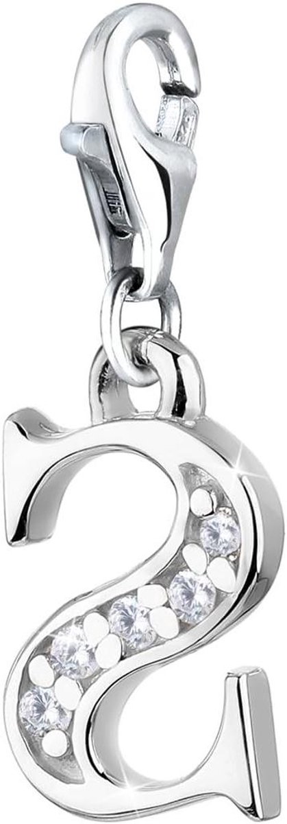 Letter S Bedel - Bedel S Karabijnsluiting - Sieraden Maken - 925 Sterling Zilver - 11.8 x 9.4 cm - Zilver