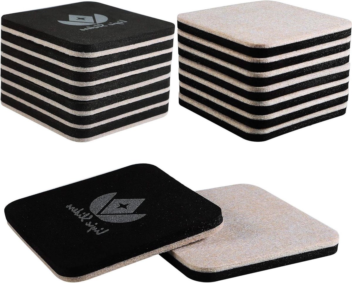 Vilt Meubelschuifregelaars - Vloerbeschermers - Meubels Verplaatsen - Heavy Duty - 10 cm Vierkant - Beige