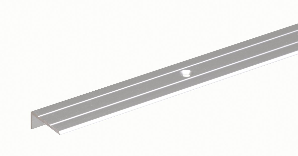 Alberts 490133 trapbeschermingslijst | geboord | aluminium, zilverkleurig geanodiseerd | 1000 x 24,5 x 10 mm