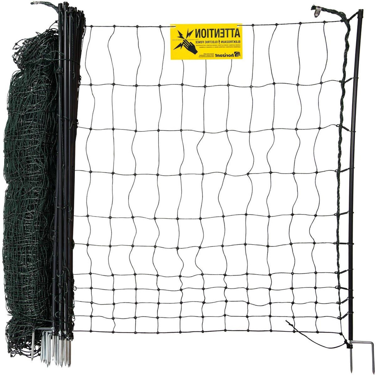 Hondenhek Omheining - Begrenzingshek Weidehek - Hond Veilig Houden - Stabiele Dubbele Punt Palen - 50 m 105 cm - Groen