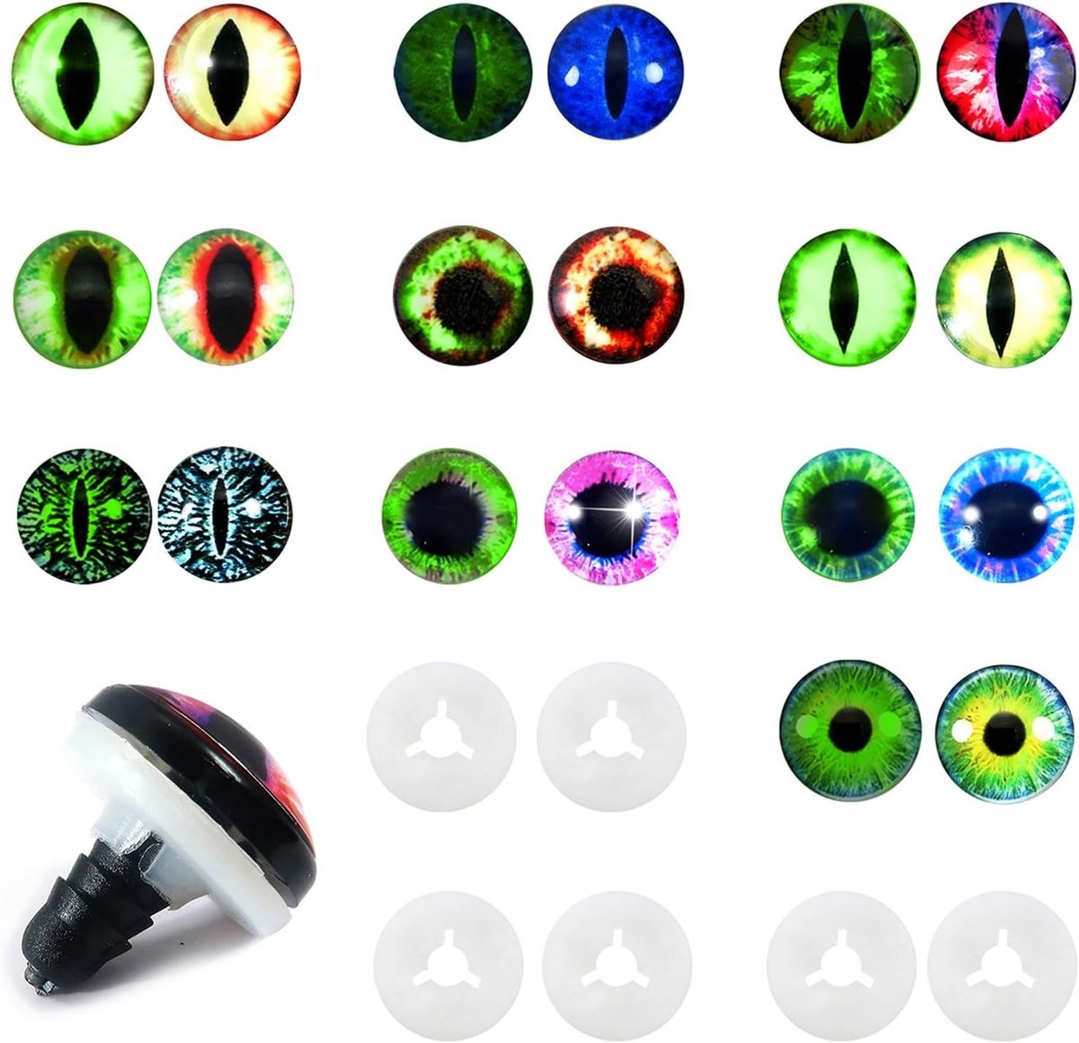 20 Stuks Veiligheidsogen 10 mm Rond Luminous Voor Poppen, Knutselprojecten en Pluche Dieren Accessoires
