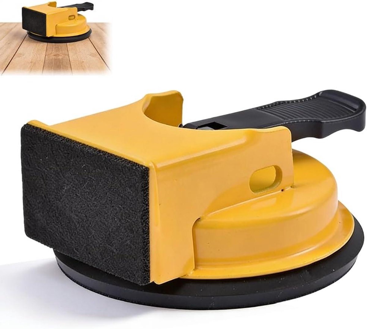 Vloerfixeergereedschap - Laminaatgereedschap Voegenreparatie - Precisie Vloeren Leggen - Robuuste Zuignap Grijper - 118 cm - Geel