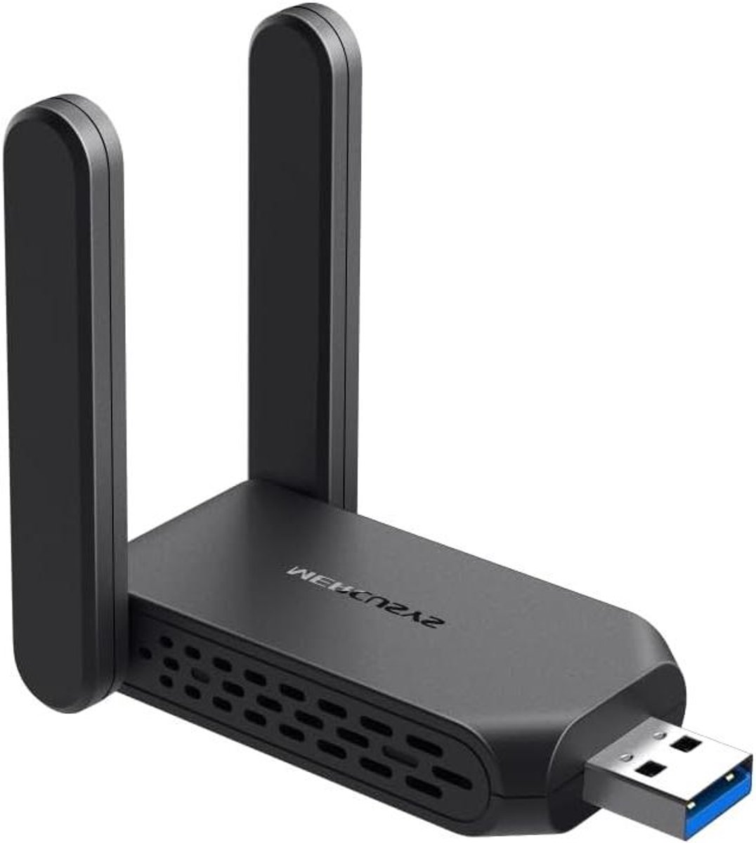 Wifi Adapter - Netwerkkaart USB - Sneller Internet - Dual Band MU-MIMO - 1300 Mbps - Zwart