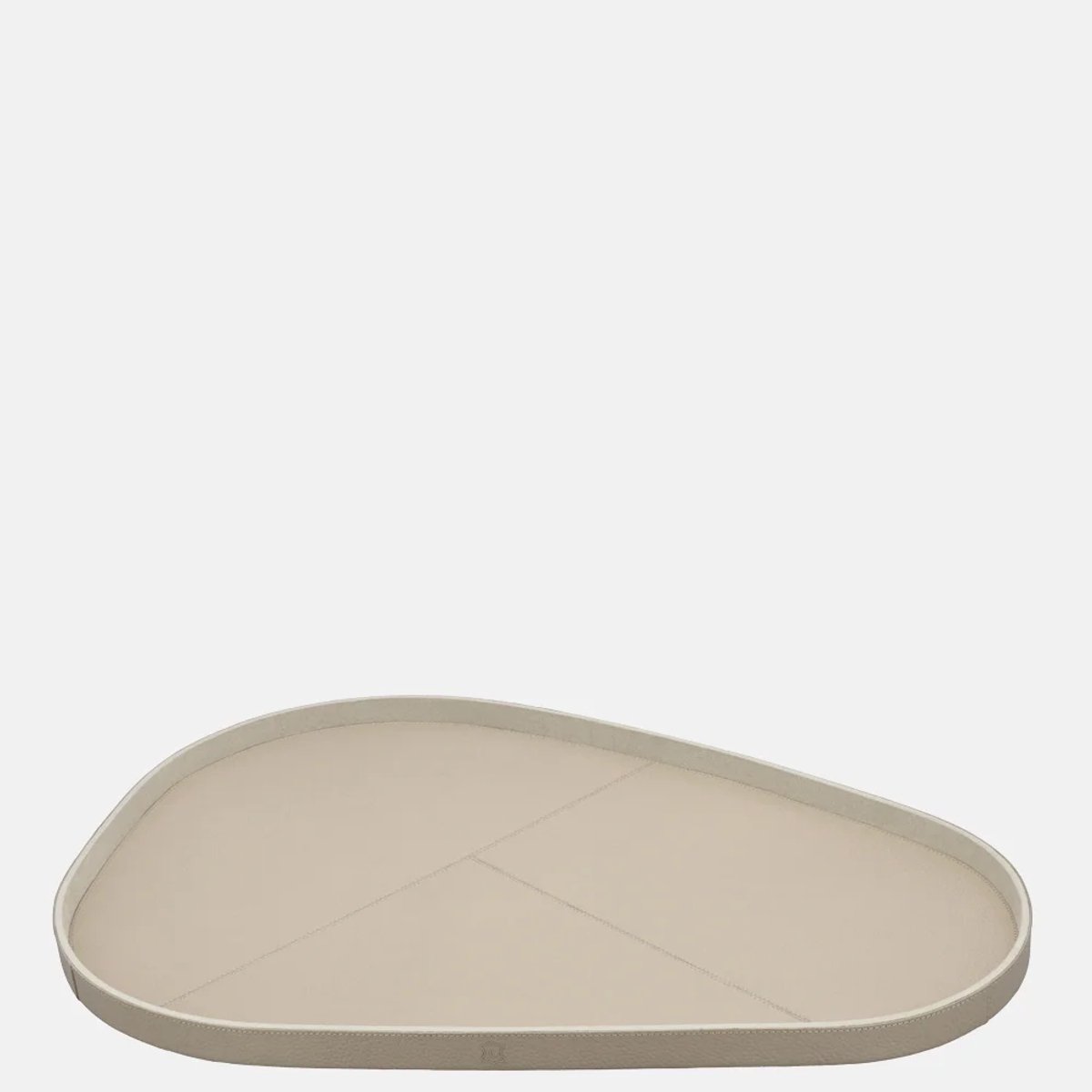 Chamada leren dienblad organisch effen XL beige