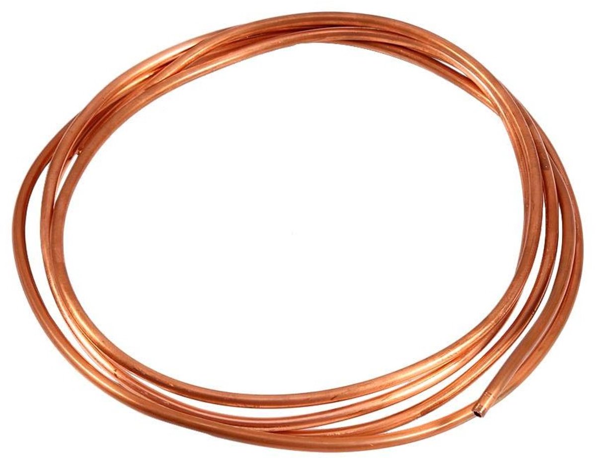 2m Koperbuis voor Koeltechniek, Zachte Koperleiding OD 4mm x ID 3mm voor Koelinstallaties en Loodgieterswerk