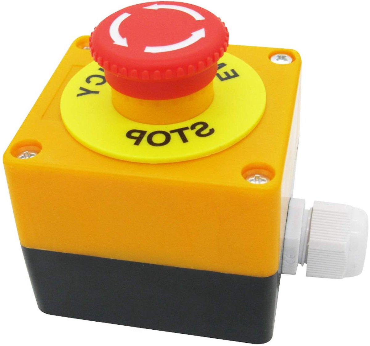 Noodstop Drukknop - Schakelaar Station - Industriële Controle - Zelfvergrendelend Hoofd - 440V 10A - Rood
