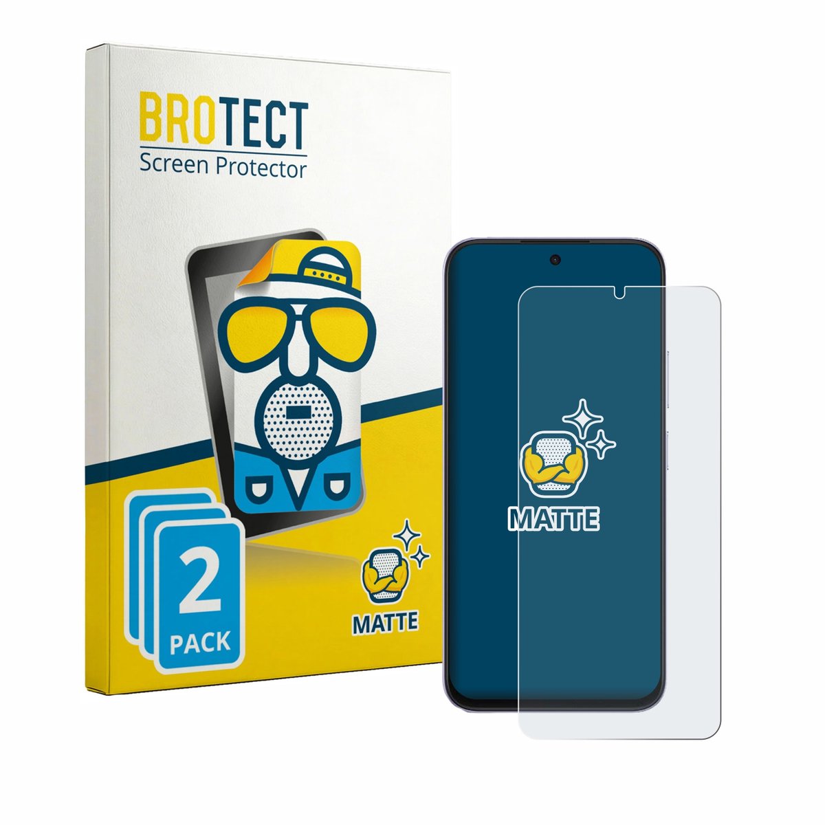 BROTECT - Screenprotector voor Honor Play 80 - Folie Beschermfolie matte 2 Stuks