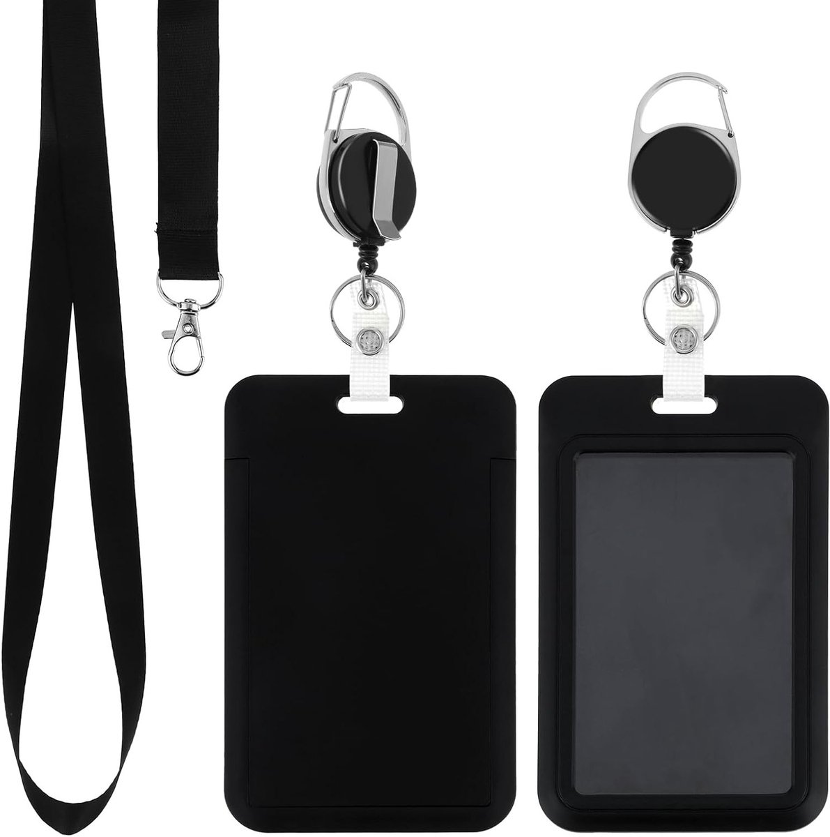 ID Kaart Houder met Neopreen Halsband, Retractable ID Badge Houder met Lanyard voor Vrouwen, Leraren, Verpleegkundigen en Studenten