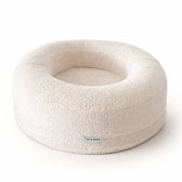Pets Pride® Orthopedische Kattenbed - Bouclé Teddy - Kattenmand- Dierenmand - Zakt niet in - Ultrazacht & Duurzaam - Memory Foam - Traagschuim - 60cm - Milky