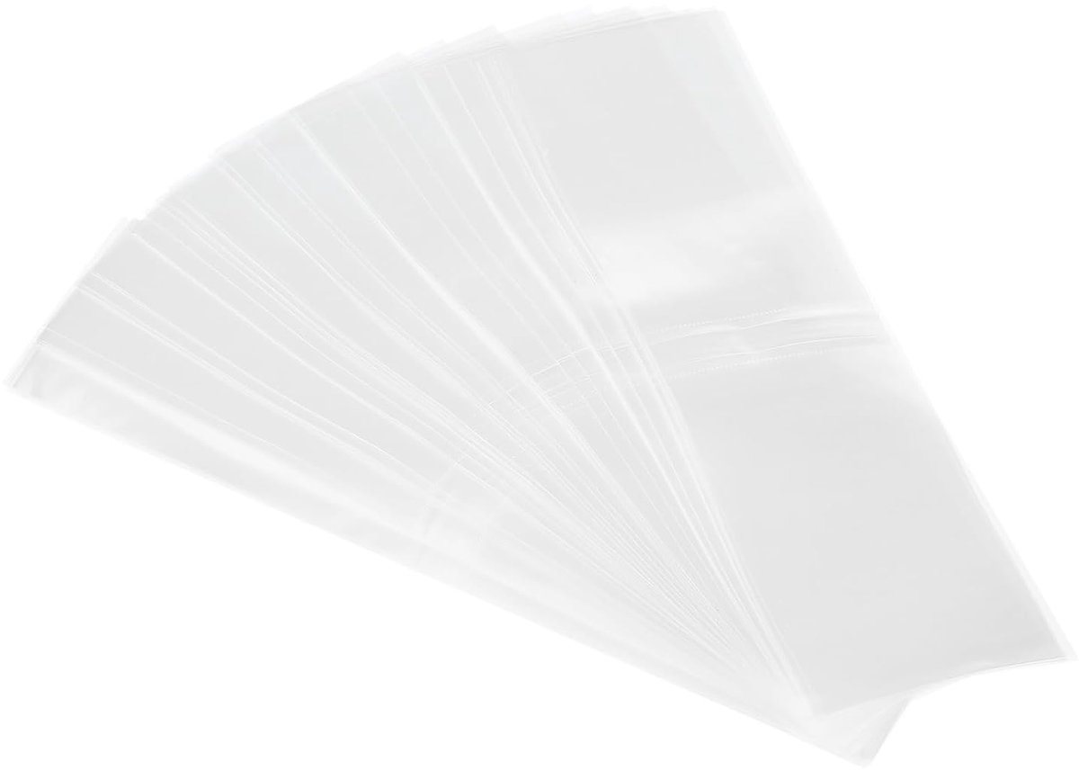 175 x 28 mm PVC Perforated Shrink Clips - Pack van 500 - Shrink Film voor Flessen, Glazen en Blikken - Geschikt voor Caps met Diameter 8.98 tot 4.2 cm - Transparant
