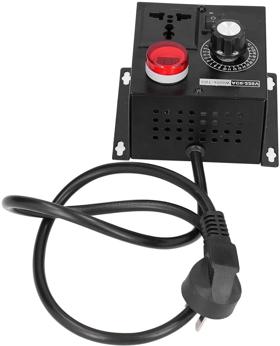 Spanningsregelaar Dimmer - Thyristor Controller - Snelheid Temperatuurregeling - Anti-Surge Anti-Spike - 4000W - Zilver