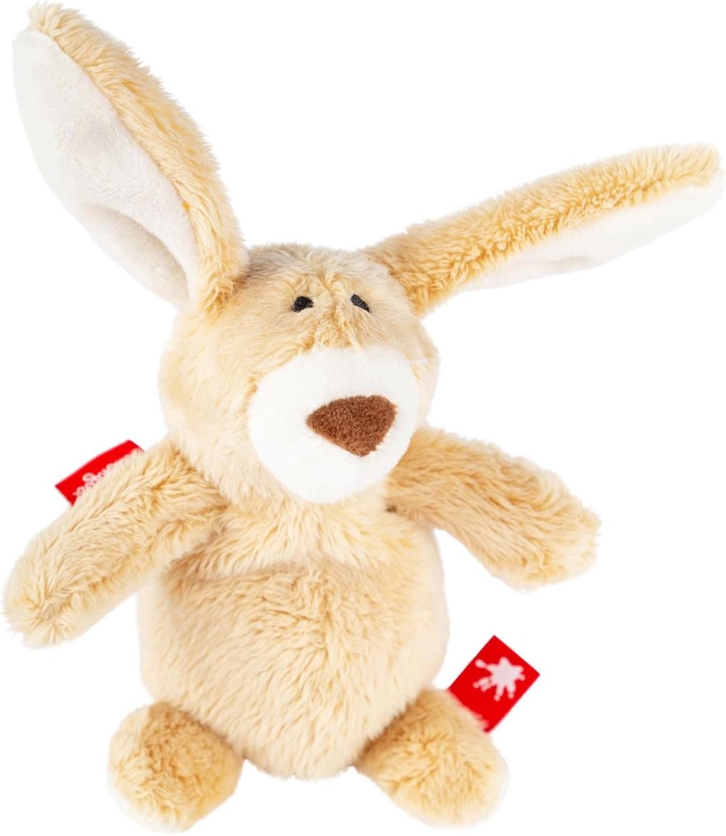 Knuffel Haas - Pluche Dier Babyspeelgoed - Knuffelen en Troosten - Zacht en Geruisloos - 13 cm - Beige
