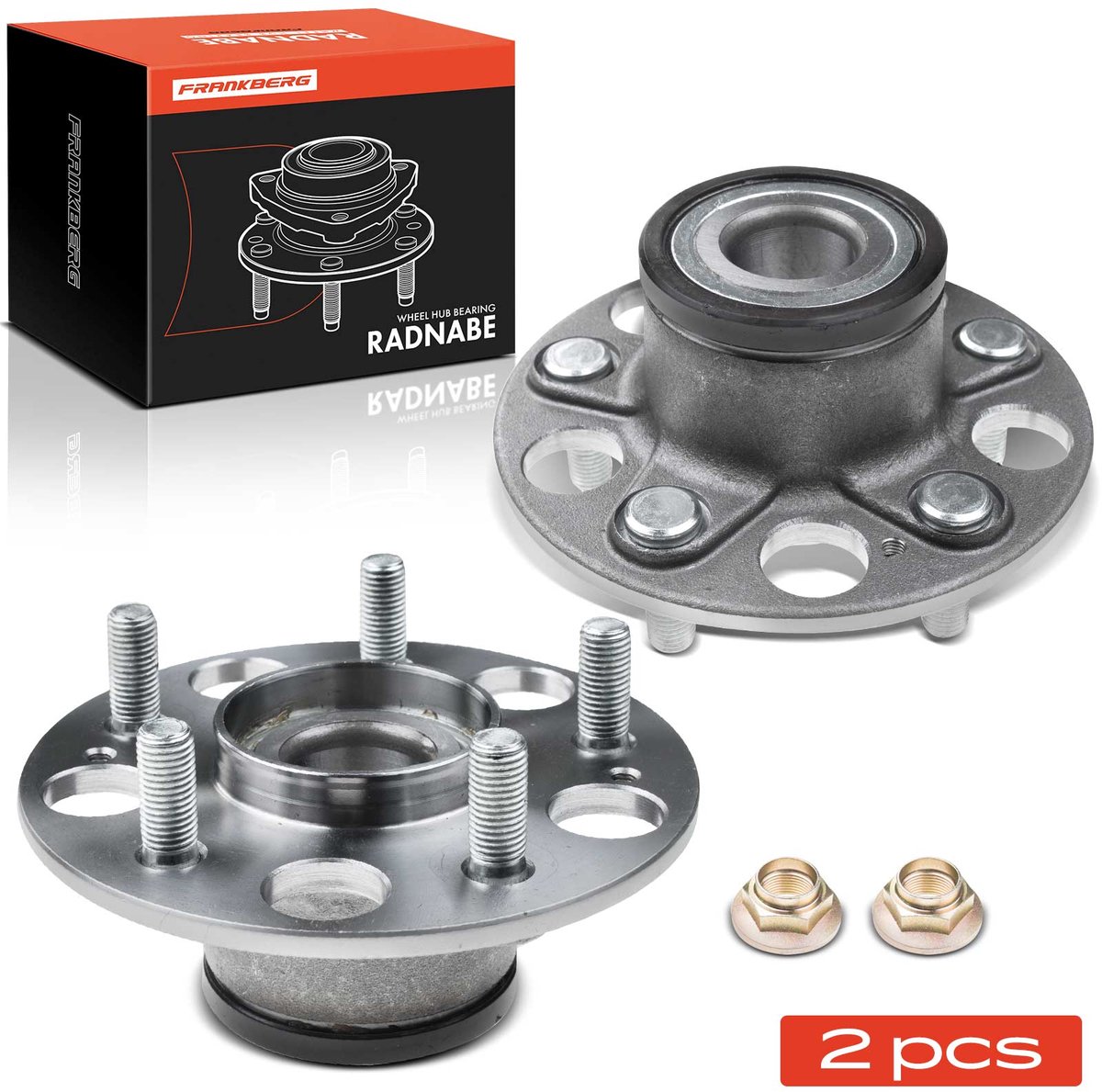 Frankberg 2x Wielnaaf Set Achter voor Honda FR-V