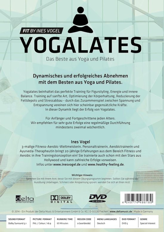 Yogalates DVD - Yoga Pilates Training - Thuis Fitness - Figuurstyling Energie - 69 Minuten - Niet gespecificeerd — afbeelding 2