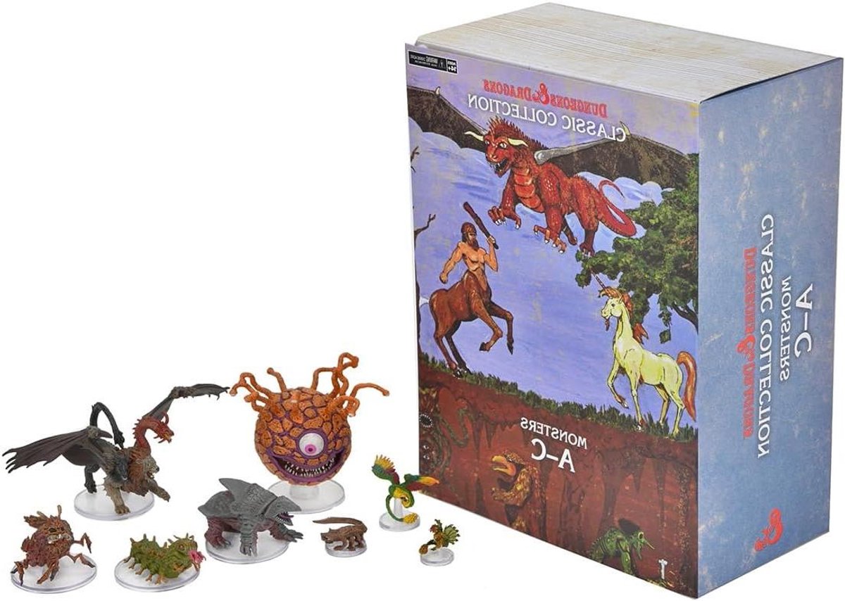 Monster Figuren - Speelfiguren Set - Tabletop Gaming - Originele Monster Manual Stijl - 8 Stuks - Blauw