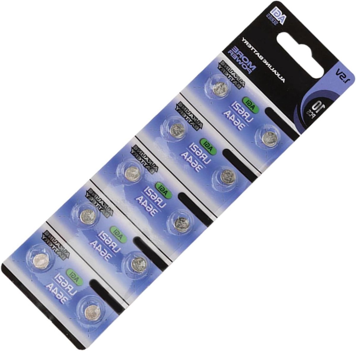 Alkalische Knoop Batterijen - Knoopcellen LR41 - Kleine Electronica - Lekbescherming - 10 stuks - Zilver