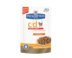 Hill's Pr Diet Feline c/d Ur Stress Chicken 12x85 g pouches