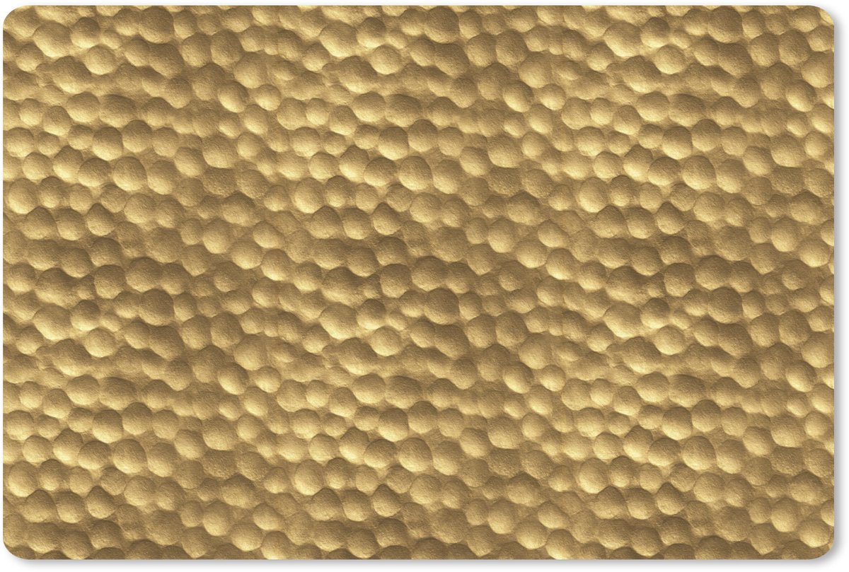 Muismat 13x8 cm - Mousepad Metaal - Dynamisch - Goud - Muismatten