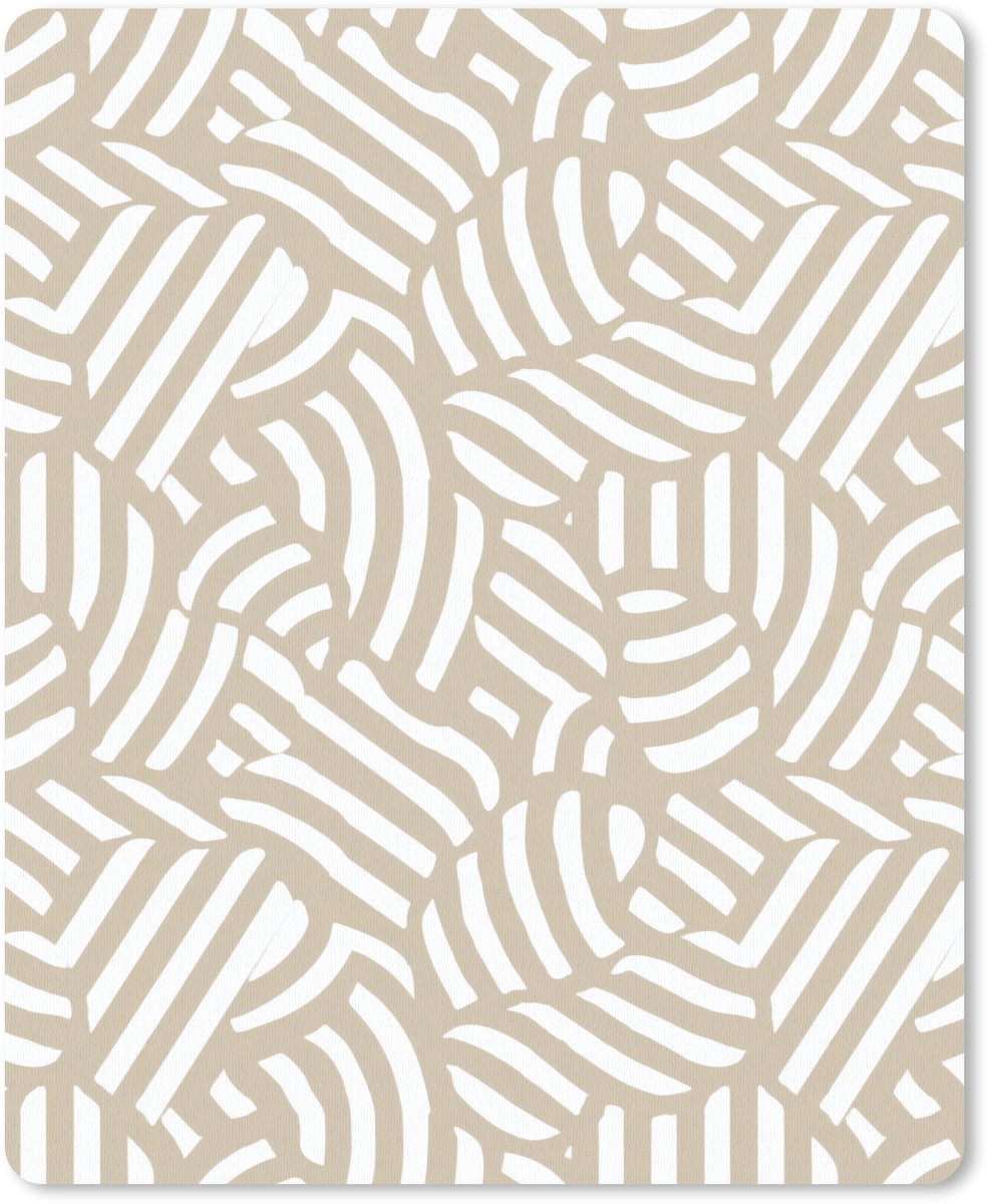 Muismat 12x16 cm - Mousepad Abstract - Modern - Beige - Muismatten