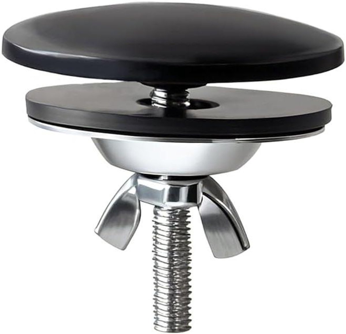 Gootsteen Gat Cover - Kraan Gat Deksel - Keuken Afdekken - Roestvrij Staal - 5 cm - Zwart