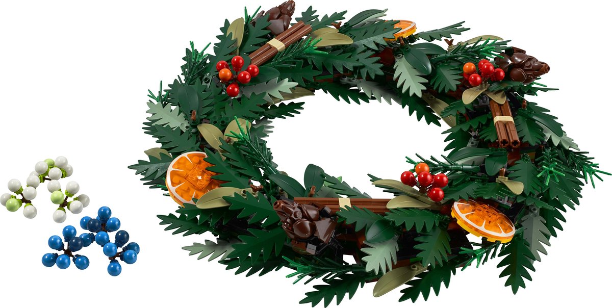 LEGO Icons Herfstkrans Bouwpakket voor Volwassenen met Bloemen - kerstdecoratie - 10340 – foto 4