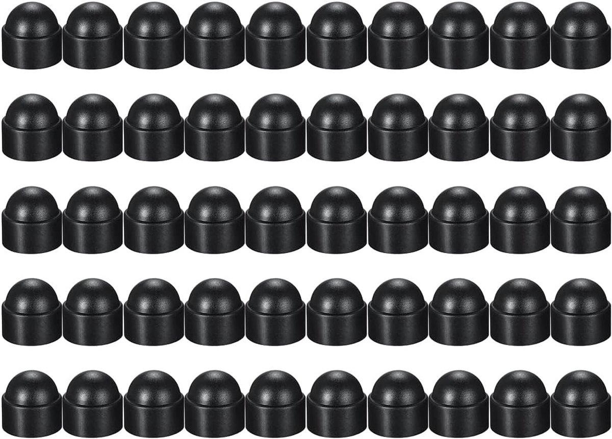 50 stuks M8 plastic hexagonale beschermkappen voor moeren en schroefkoppen - meubelbescherming - ladeafwerking