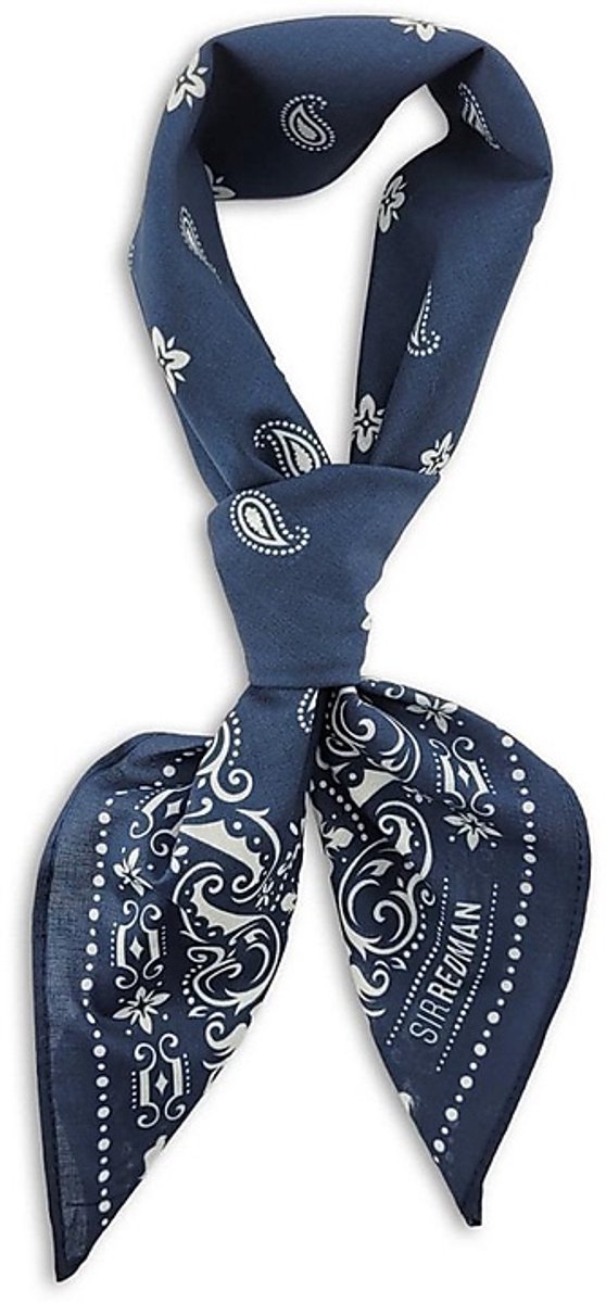 Sir Redman - Sjaals - WORK bandana blauw - blauw / wit