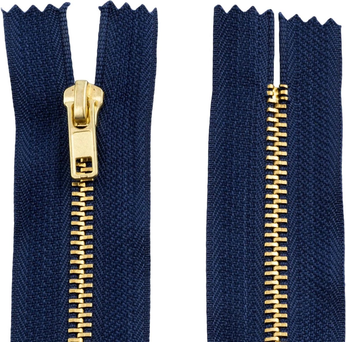 Niet-scheidbare Ritsen - Metalen Ritsen - Kleding Repareren - Metaal - 10 cm - Donkerblauw