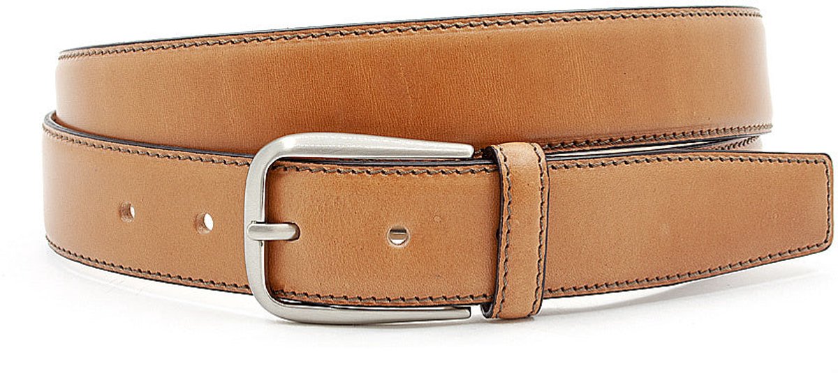 Heren pantalon riem naturel - 3.5 cm breed - Leer - Jeans riem - Casual - Maat 105