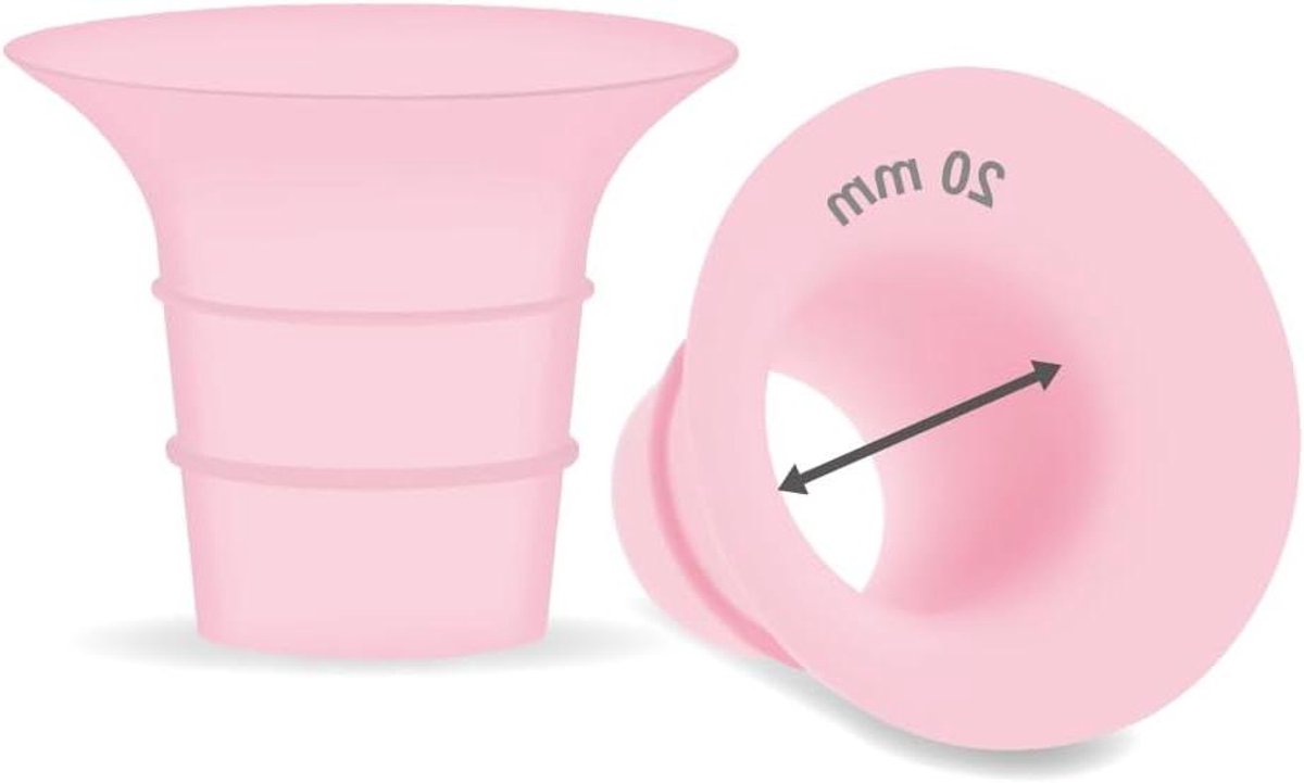 Speen Inzetstuk - Borstkolf Adapter - Comfortabel Kolven - Verkleint Tunnel - 20 mm - Roze