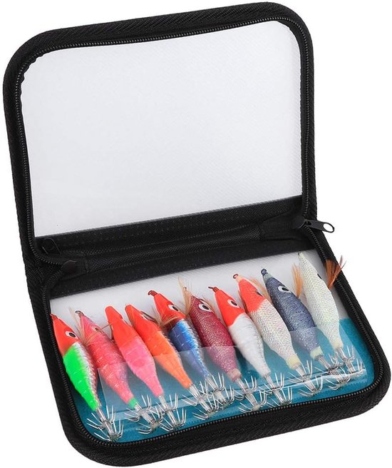 Lichtgevende Garnalen Aas - Kunstaas Vissen - Vissen - Dubbele Inktvis Haak - 10 stuks - Glow-in-the-dark — afbeelding 4