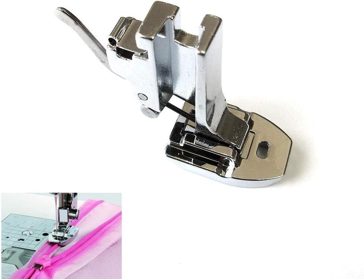 Ritsvoet Naaimachine - Verborgen Ritsvoet - Kleding Maken - Hoge Schacht Ontwerp - 2 Stuks - Wit