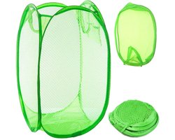 Opvouwbare Wasmand - Opbergmand 40L - Compact & Handig - Reis accessoires - Vakantie benodigdheden - Groen