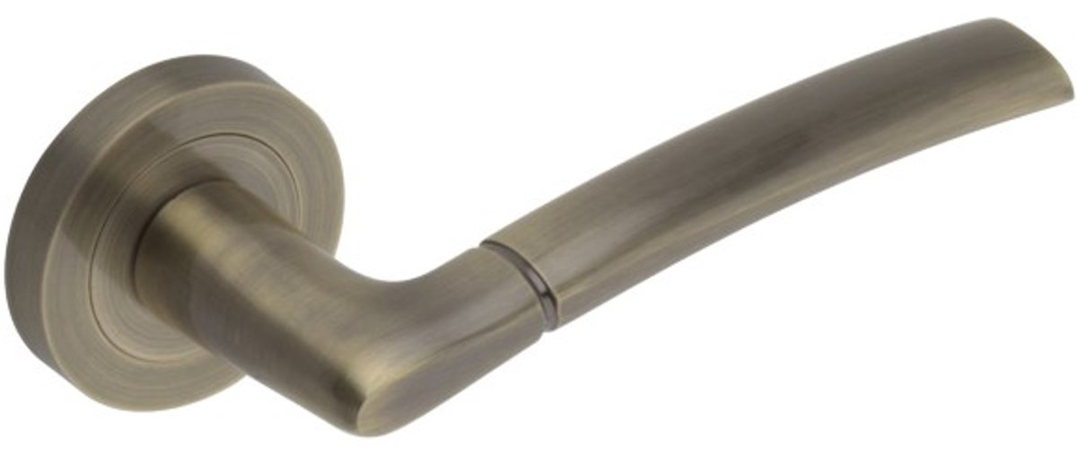 Gamet Adular - Deurkruk - Basic Line - Ronde Schild - Antiek Goud