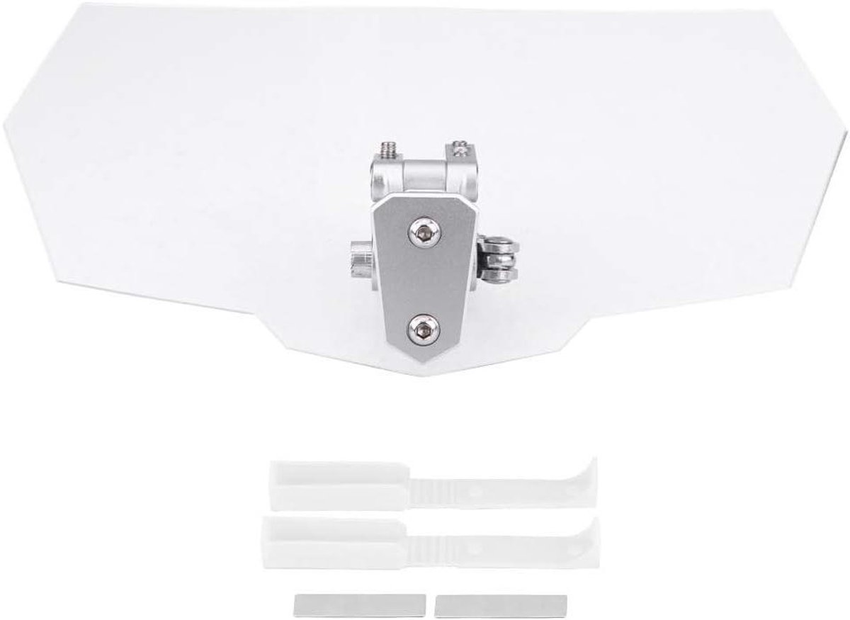 Motorfiets Windscherm - Winddeflector Voorruit - Bescherming Tegen Wind - Universele Pasvorm ABS - 270 x 120 x 44 mm