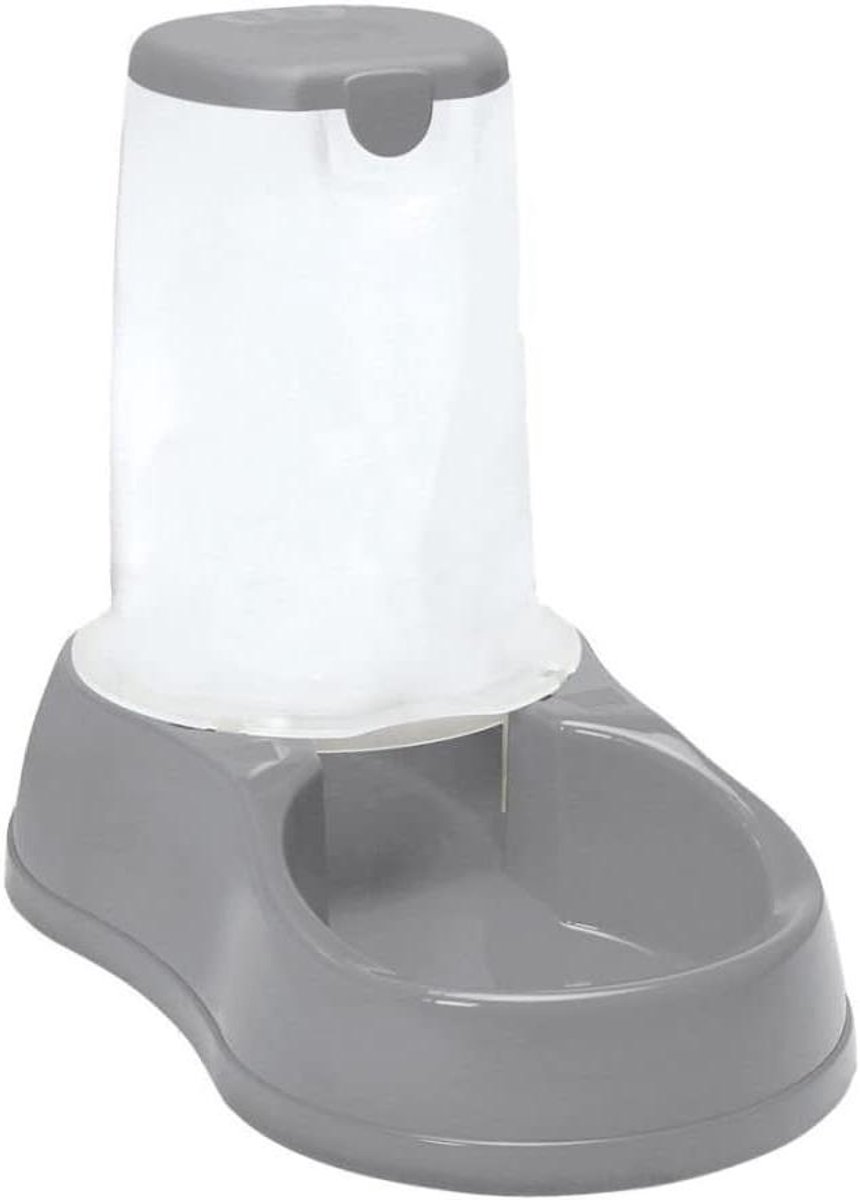 Voerdispenser Hond - Voerbak Antislip - Hond Voeren - Zichtbaar Voerniveau - 15 kg - Grijs