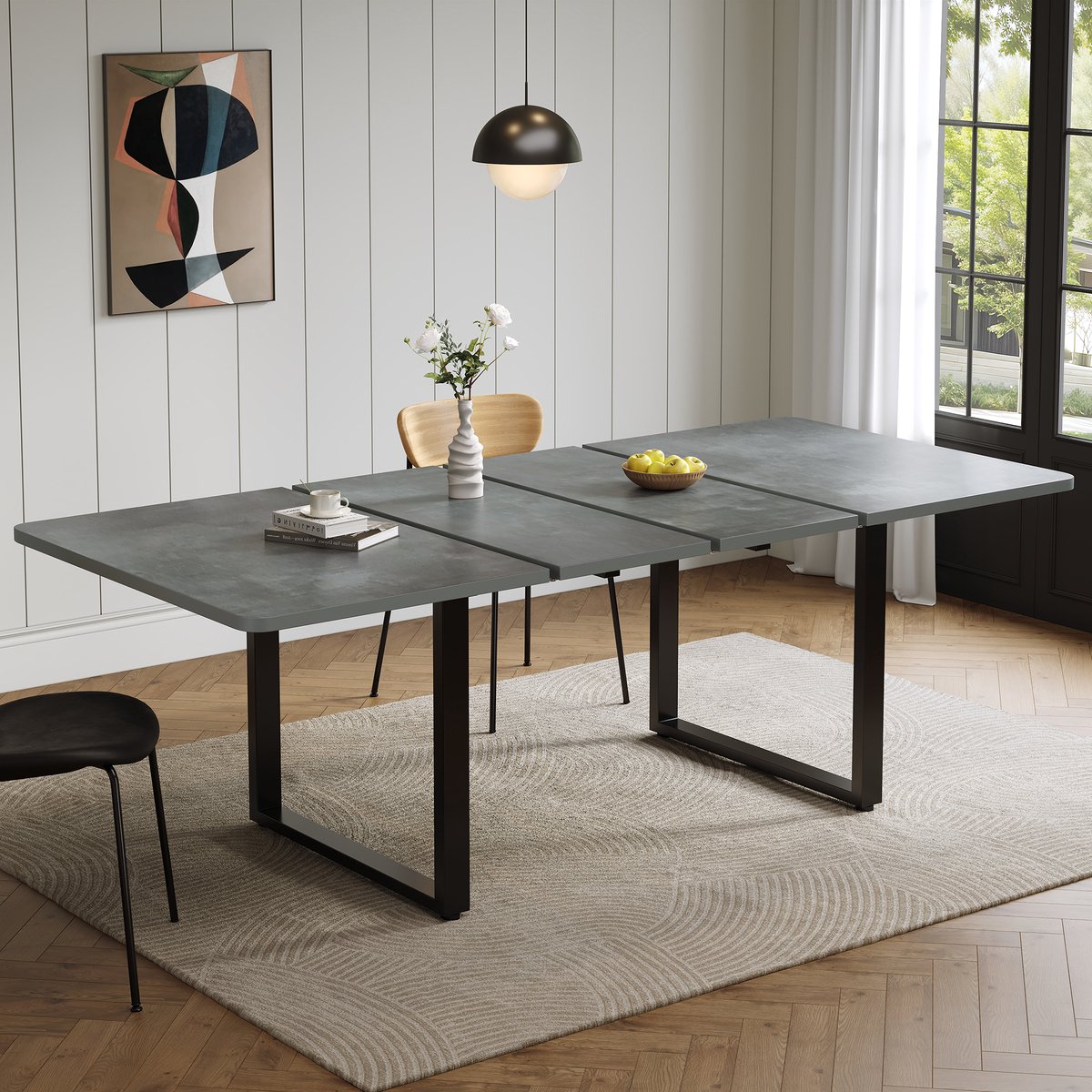 MIVRAY Eettafel - Uitschuifbaar In 3 Lengtes Voor 6 Tot 10 Personen - Voor Eetkamer En Keu