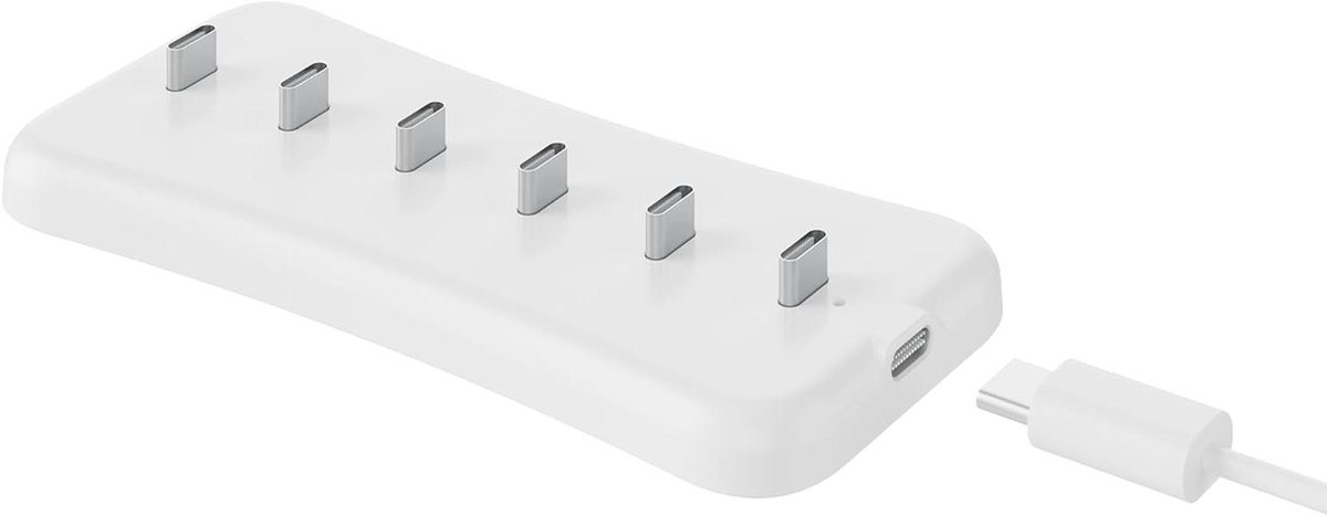 Oplaadstation Kastverlichting - Laadbasis LED - Meerdere Lampen Laden - 6 Poorten Tegelijk - Compact Formaat - Wit