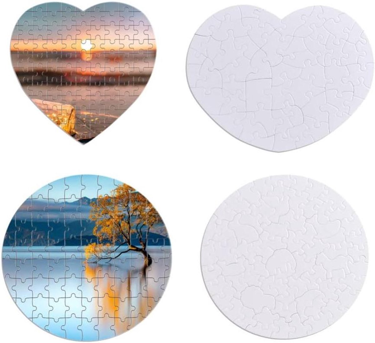 Blanco Puzzels - Sublimatie Puzzels - Persoonlijke Decoratie - 8 Sets Inclusief - Tot 237mm - Wit