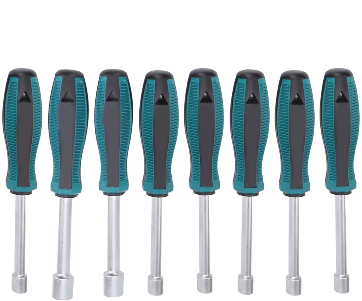 Allecto - Hex Socket Driver - 8-delige set - Antislip handvat - Zeskant schroevendraaier - Staal gereedschap - Geschikt voor professionele klussen ...