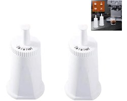 2-stuks Koffiefilterpatroon - Vervangend waterfilterpatroon - 11x5x5 cm - Filtratie - Eenvoudige installatie - Geschikt voor Breville Sage Oracle Touch, Barista, Claro Swiss, BES008, BES920, BES878, BES880, BES980, BES990 koffiemachines - Wit