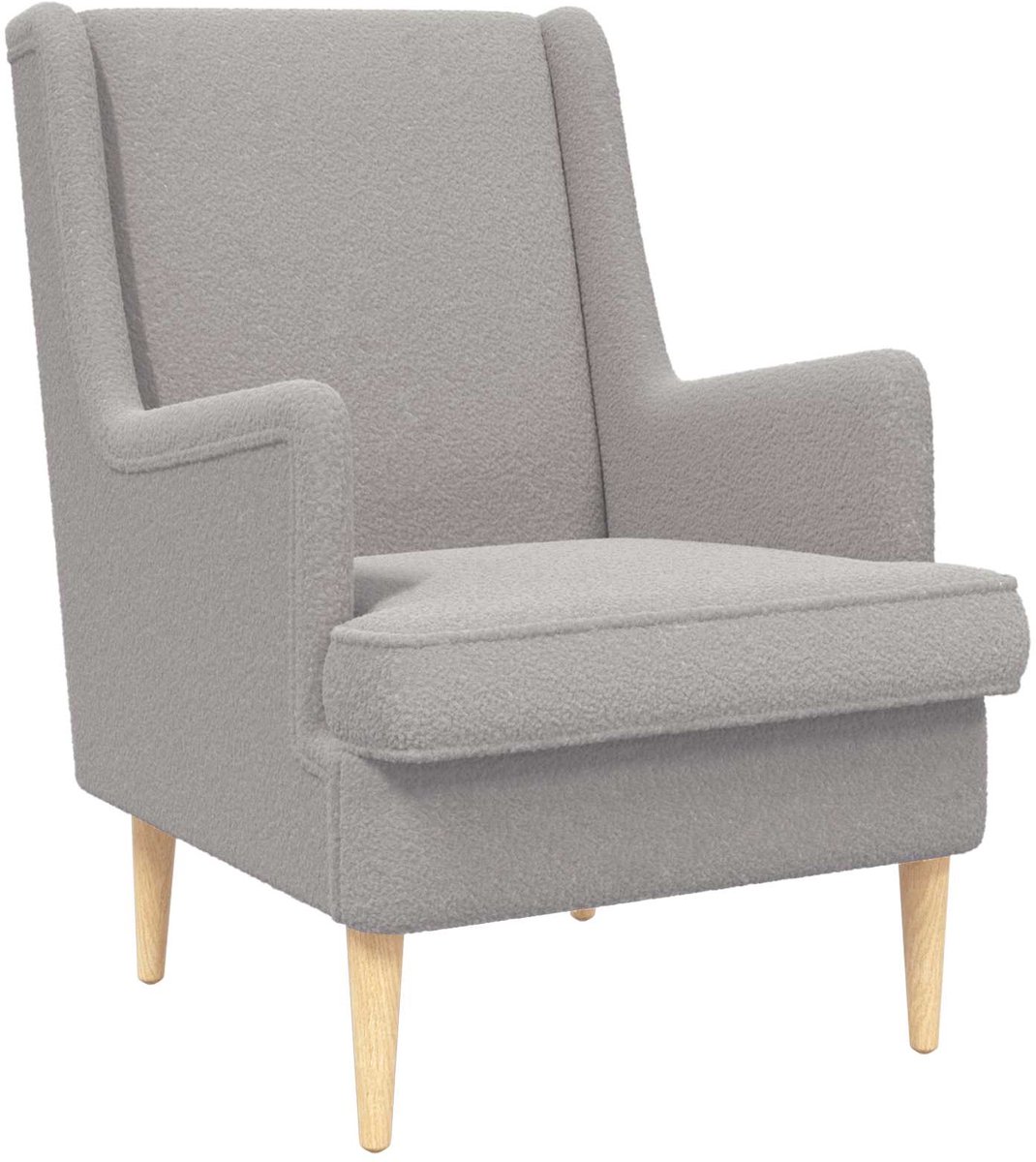 vidaXL - Fauteuil - Lichtgrijs - Bouclé
