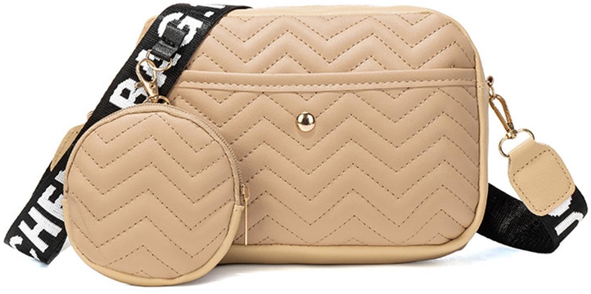 NTHProducts - Cross-Body Bag - Dames Schoudertas - Ideaal voor dagelijkse gebruik - Khaki - Handige camera tas - Perfect voor reizen en winkelen