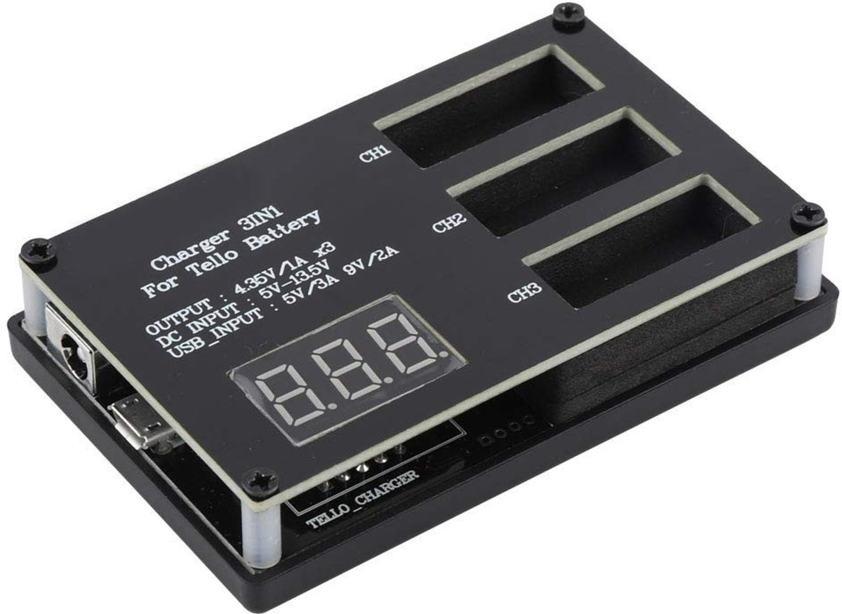 Tbest 3-in-1 Drone Charger voor Tello - Snellader voor 3 Batterijen