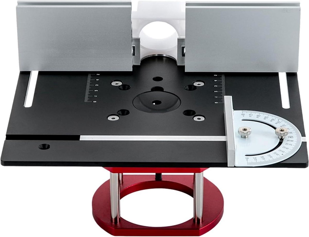 Freestafel Lift - Houtbewerking Hefplatform - Precisie Houtwerk - Sterke Aluminium Legering - 51 mm Hefhoogte - Zwart