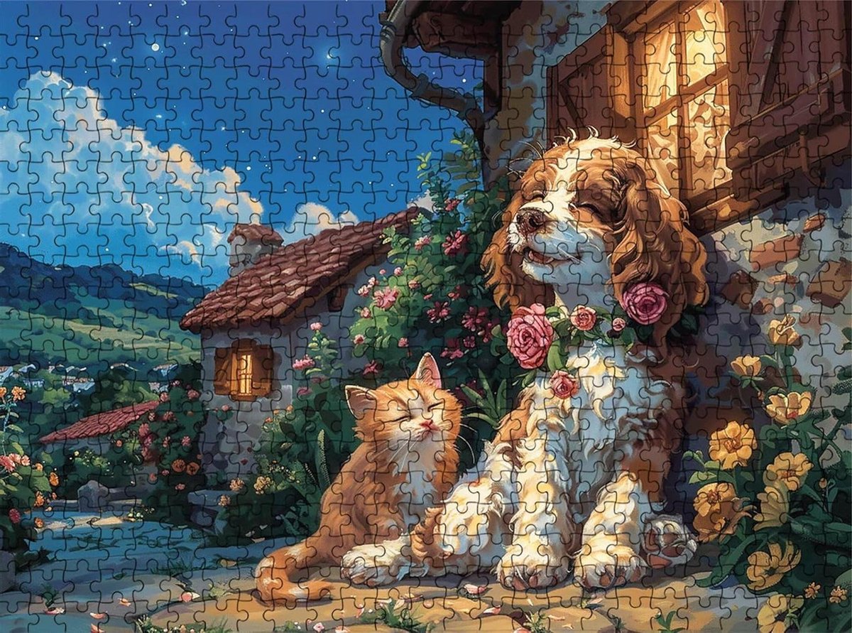 Houten Puzzel - Volwassen Puzzel - Ontspanning en Intelligentie - Hoge Resolutie Print - 87x57cm 1500 Stukjes - Multicolor