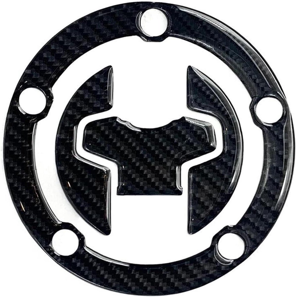 Brandstoftank Sticker - Motorfiets Decal - Lak Beschermen - 3D Ontwerp - Normaal - Zwart